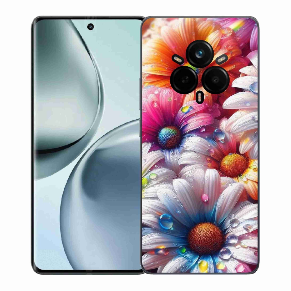 Gelový kryt mmCase na Realme 14 Pro+ 5G - barevné kopretiny