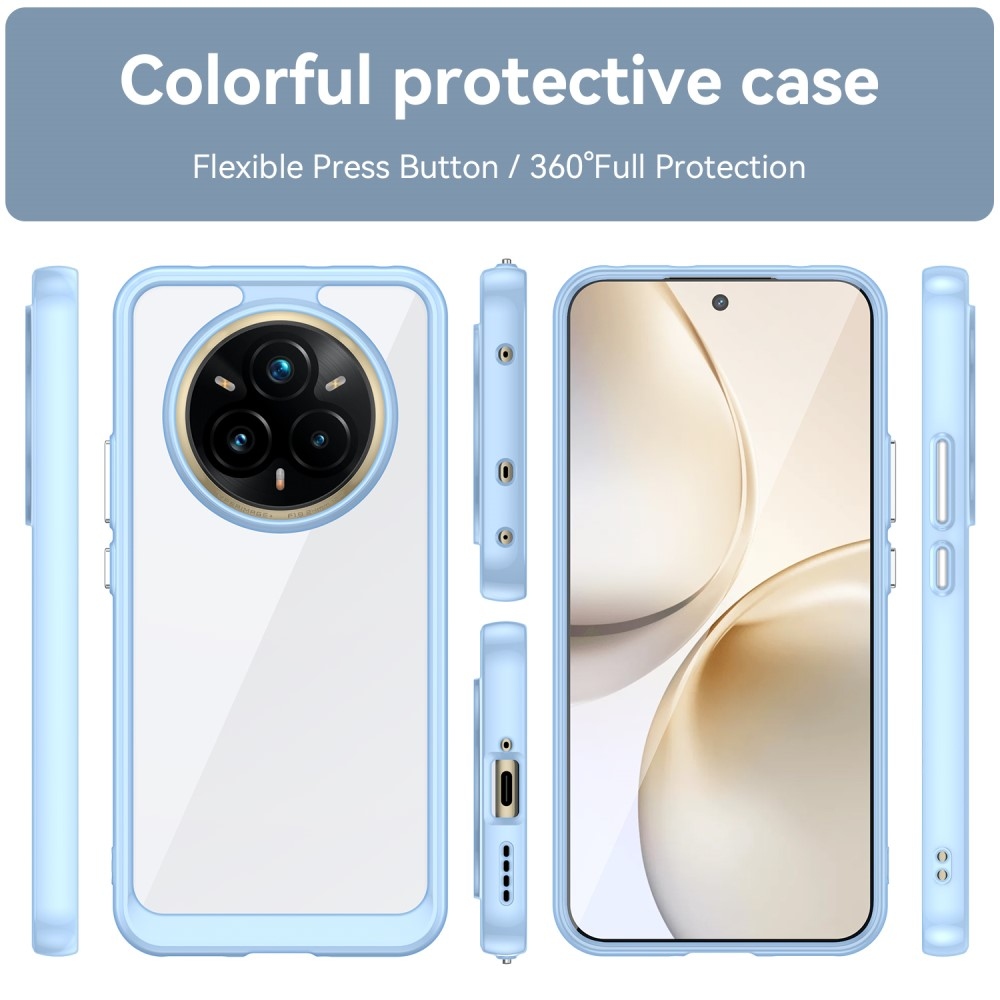 Gelový obal s pevnými zády na Realme 14 Pro+ 5G - modrý