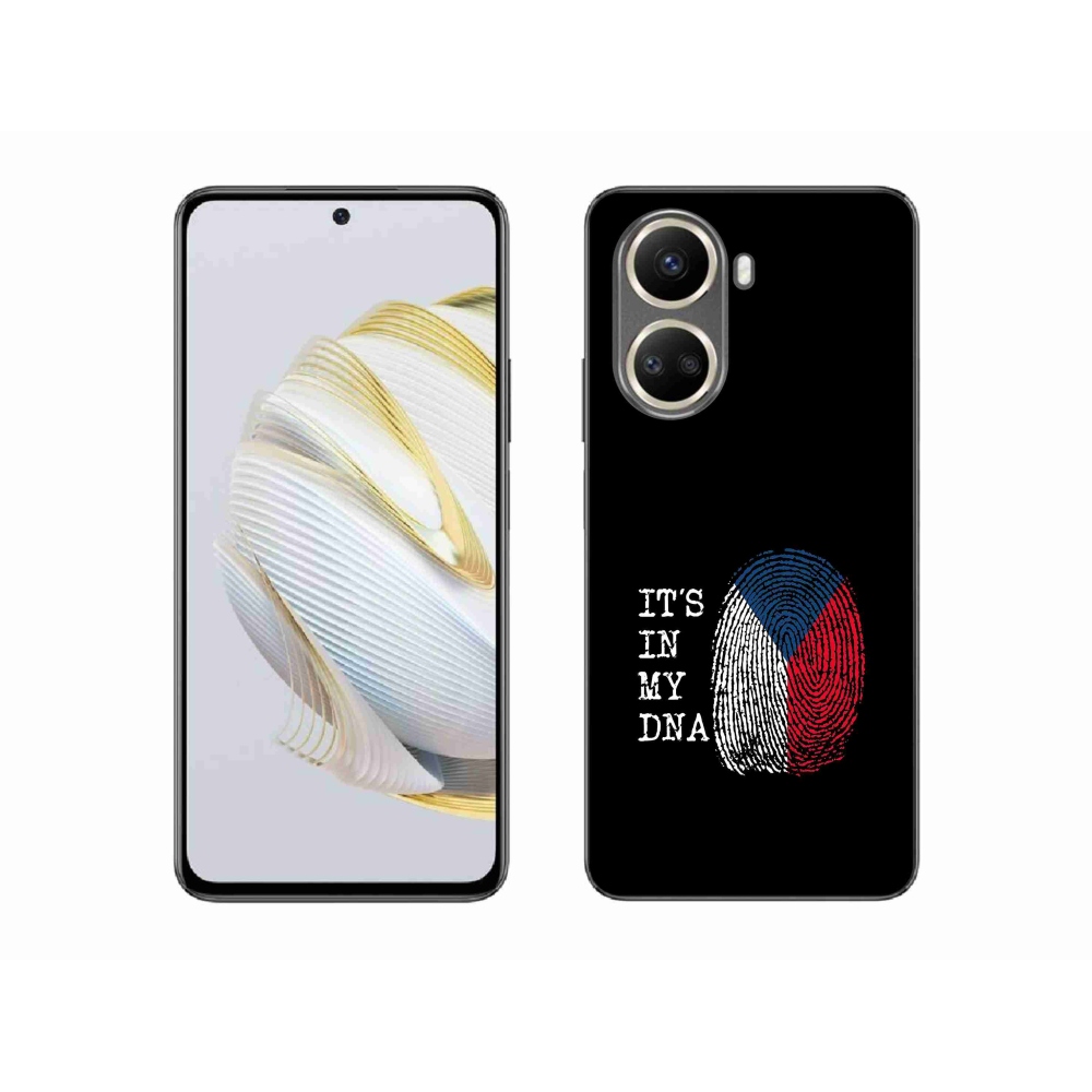 Gelový kryt mmCase na Huawei Nova 10 SE - vlajka otisk prstu černé pozadí