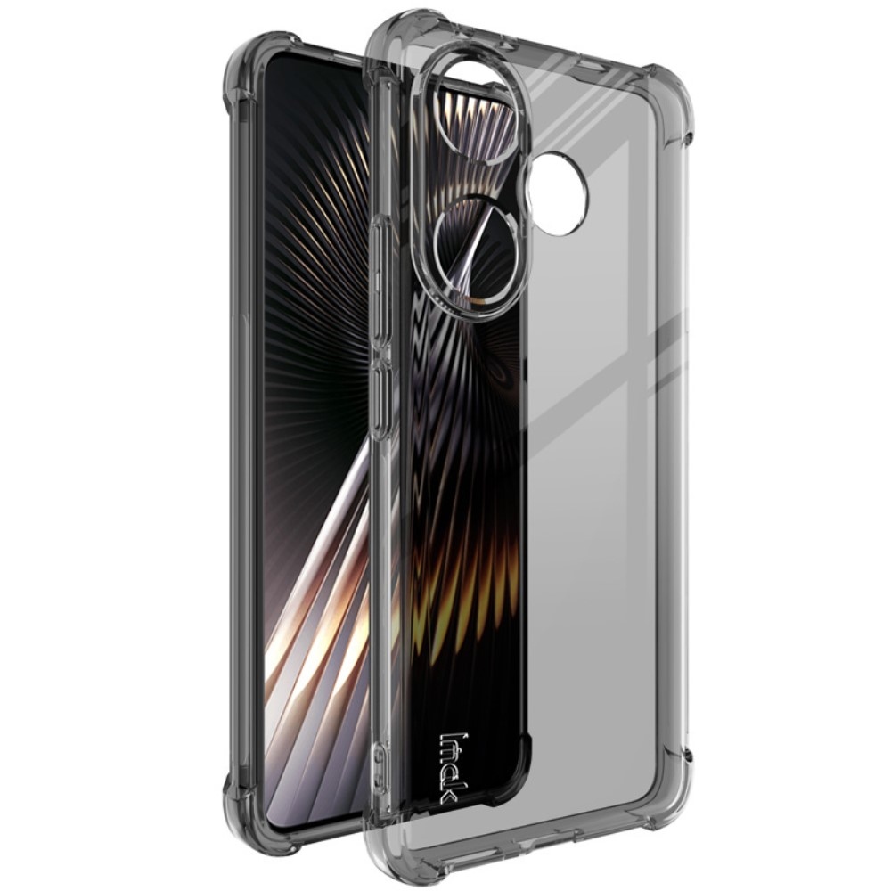 IMK průhledný gelový obal s vyztuženými rohy na Xiaomi Poco F6 - černý