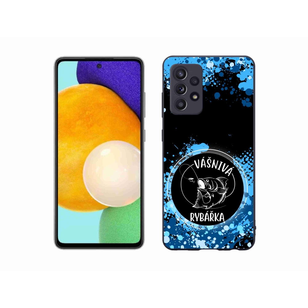Gelový kryt mmCase na Samsung Galaxy A52/A52 5G - vášnivá rybářka černé pozadí