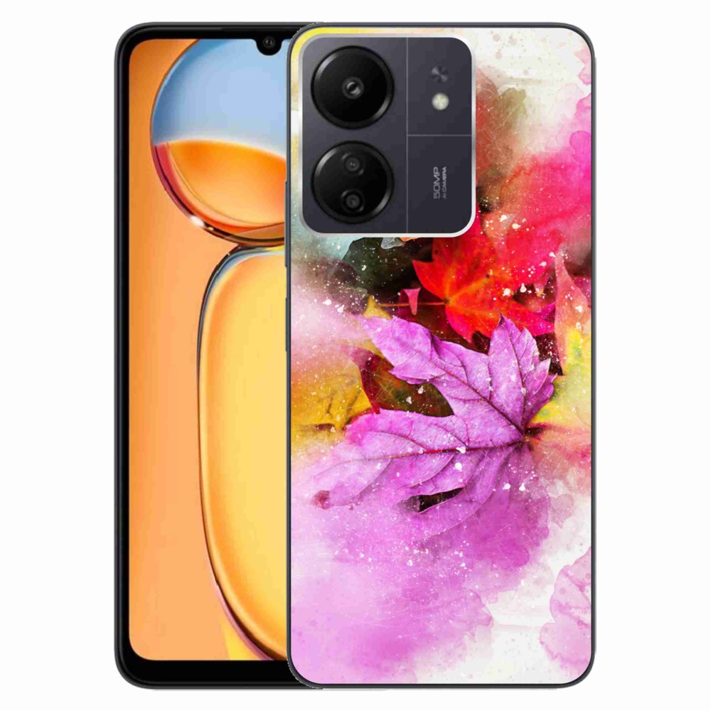 Gelový kryt mmCase na Xiaomi Poco C65/Redmi 13C - barevné listy
