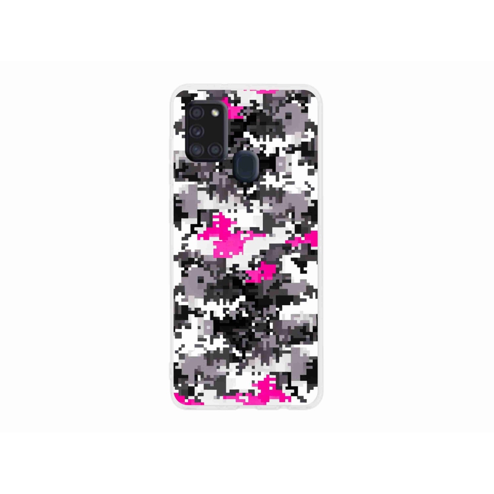 Gelový kryt mmCase na Samsung Galaxy A21s - maskáčový vzor 4