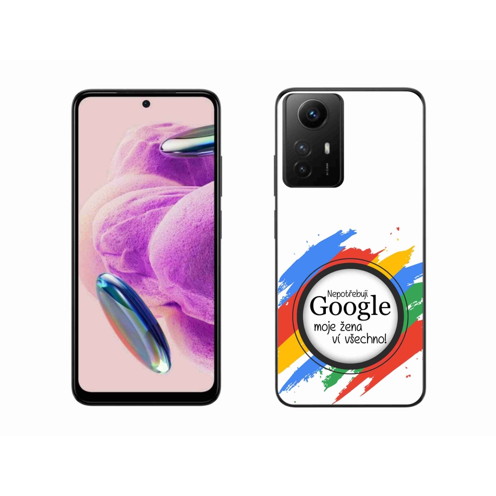 Gelový kryt mmCase na Xiaomi Redmi Note 12S - žena ví všechno bílé pozadí