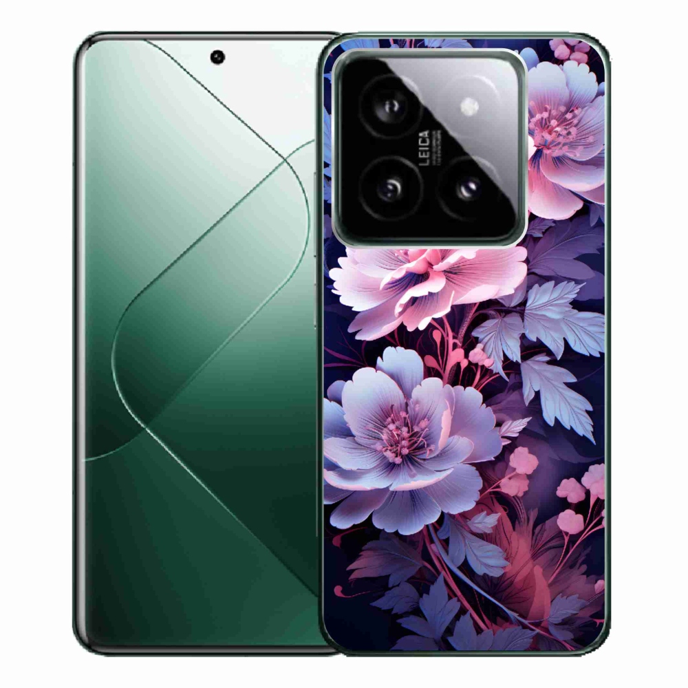 Gelový kryt mmCase na Xiaomi 14 Pro - květiny 11