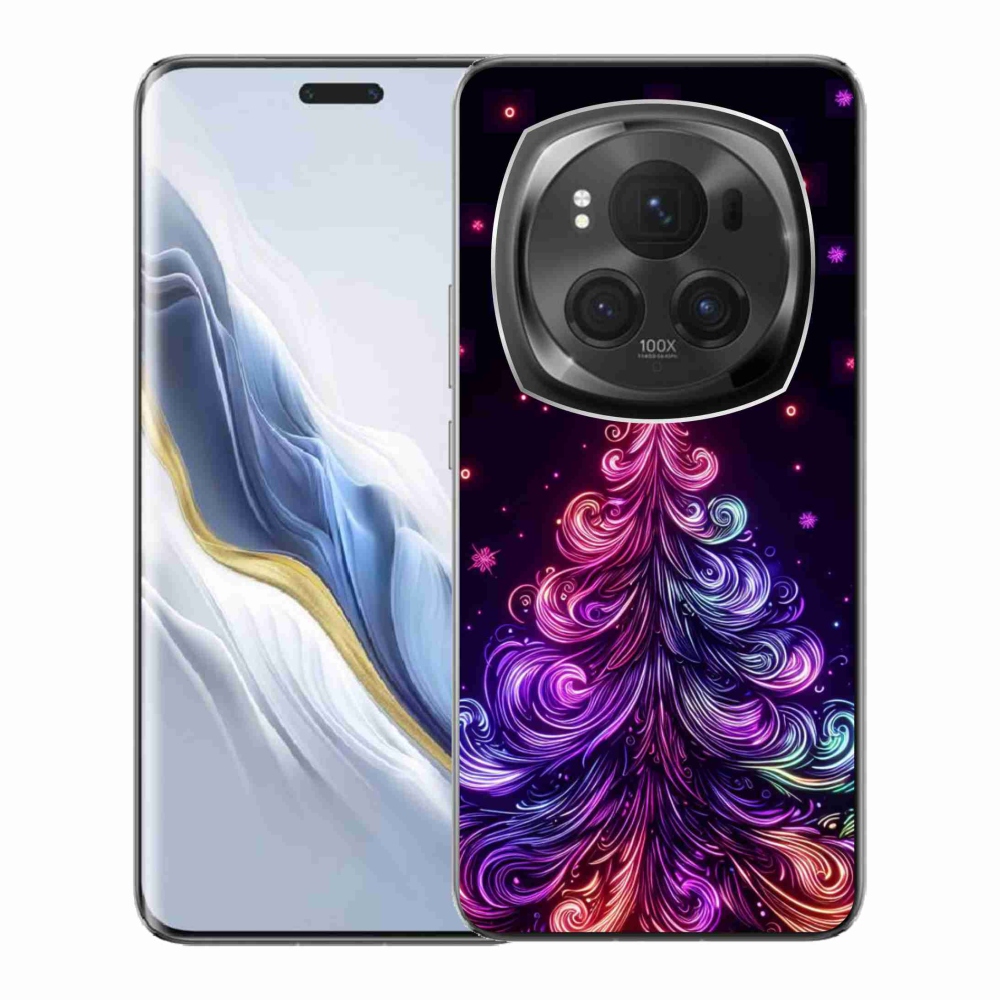 Gelový kryt mmCase na Honor Magic 6 Pro 5G - neonový vánoční stromek 1