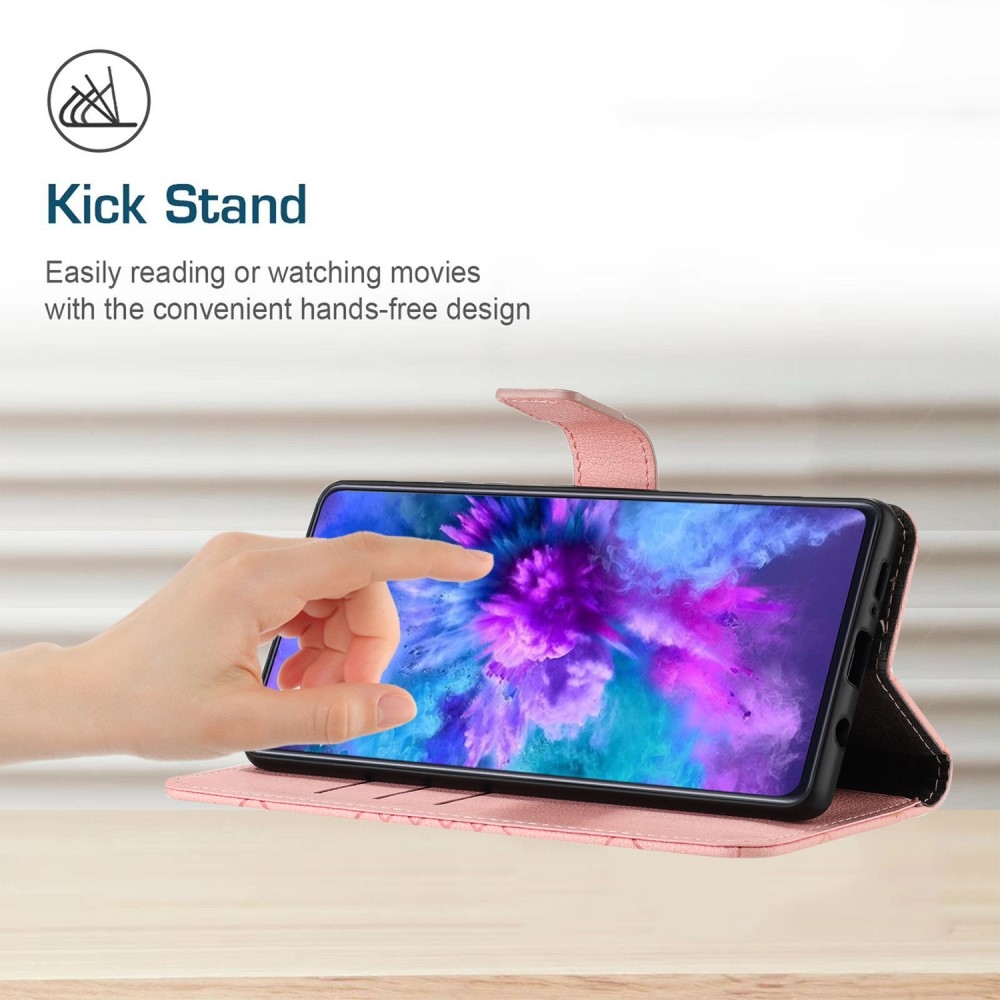 Texture knížkové pouzdro na mobil Realme C67 - růžové