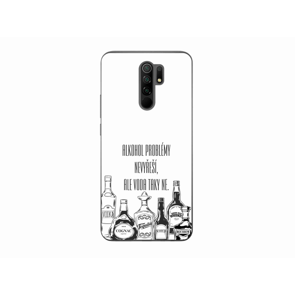 Gelový kryt mmCase na Xiaomi Redmi 9 - vtipný text bílé pozadí