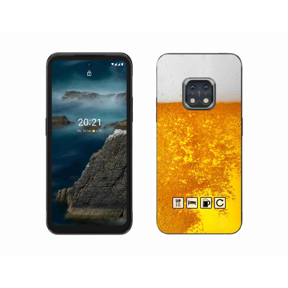 Gelový kryt mmCase na Nokia XR20 - pivní motiv 3