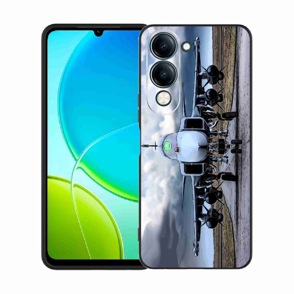 Gelový kryt mmCase na Vivo Y29s 5G - vojenské letadlo