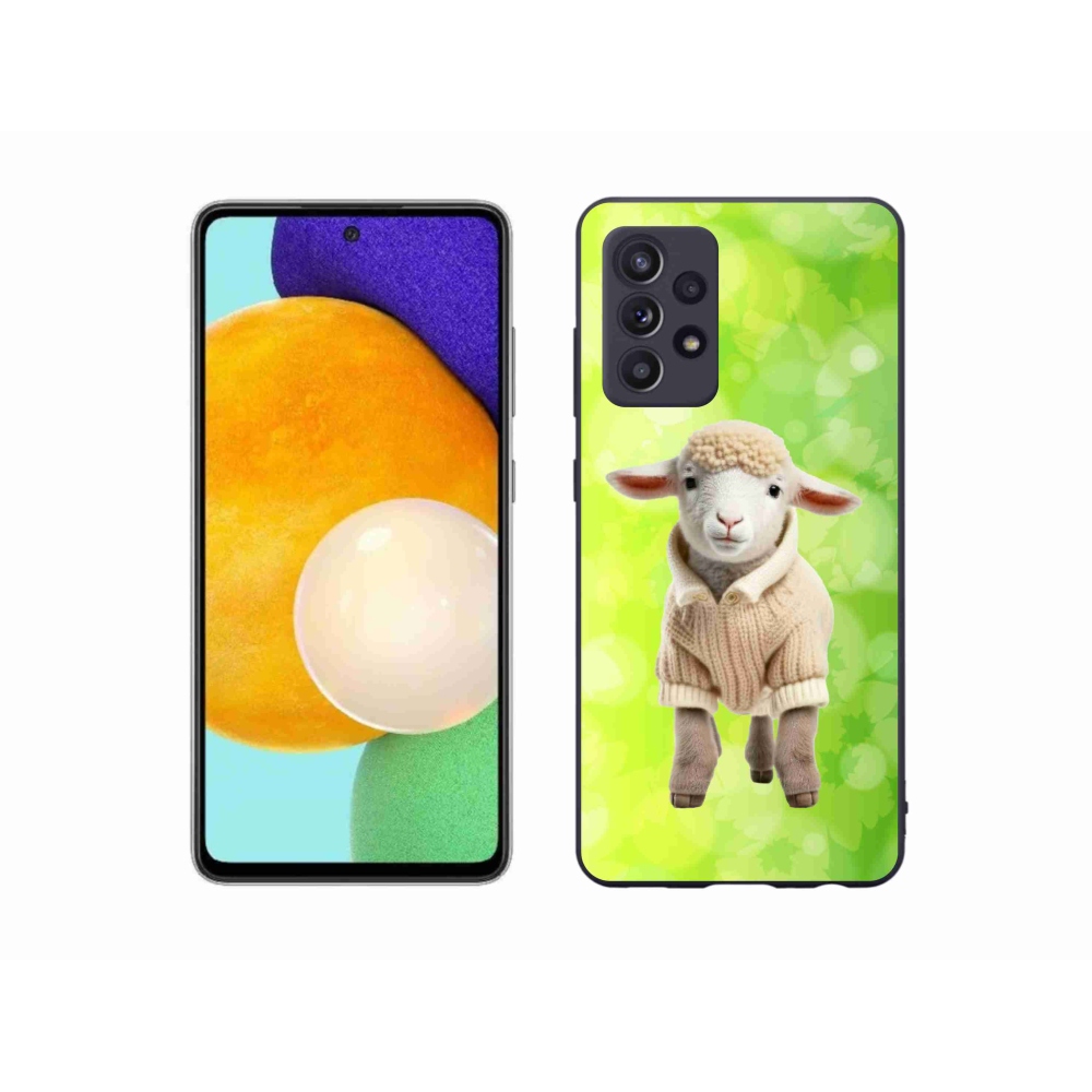 Gelový kryt mmCase na Samsung Galaxy A52s 5G - jehně ve svetru