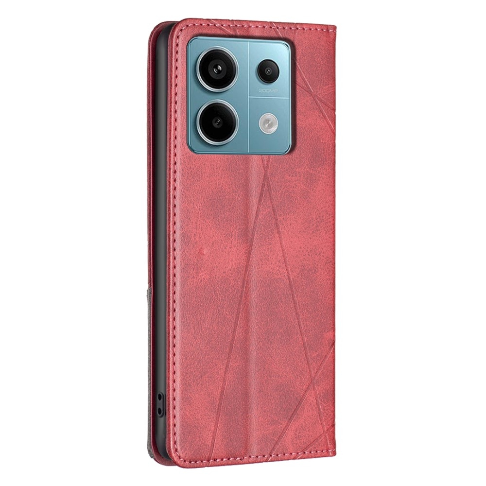 Triangle knížkové pouzdro na Xiaomi Redmi Note 13 Pro 4G/Poco M6 Pro - červené