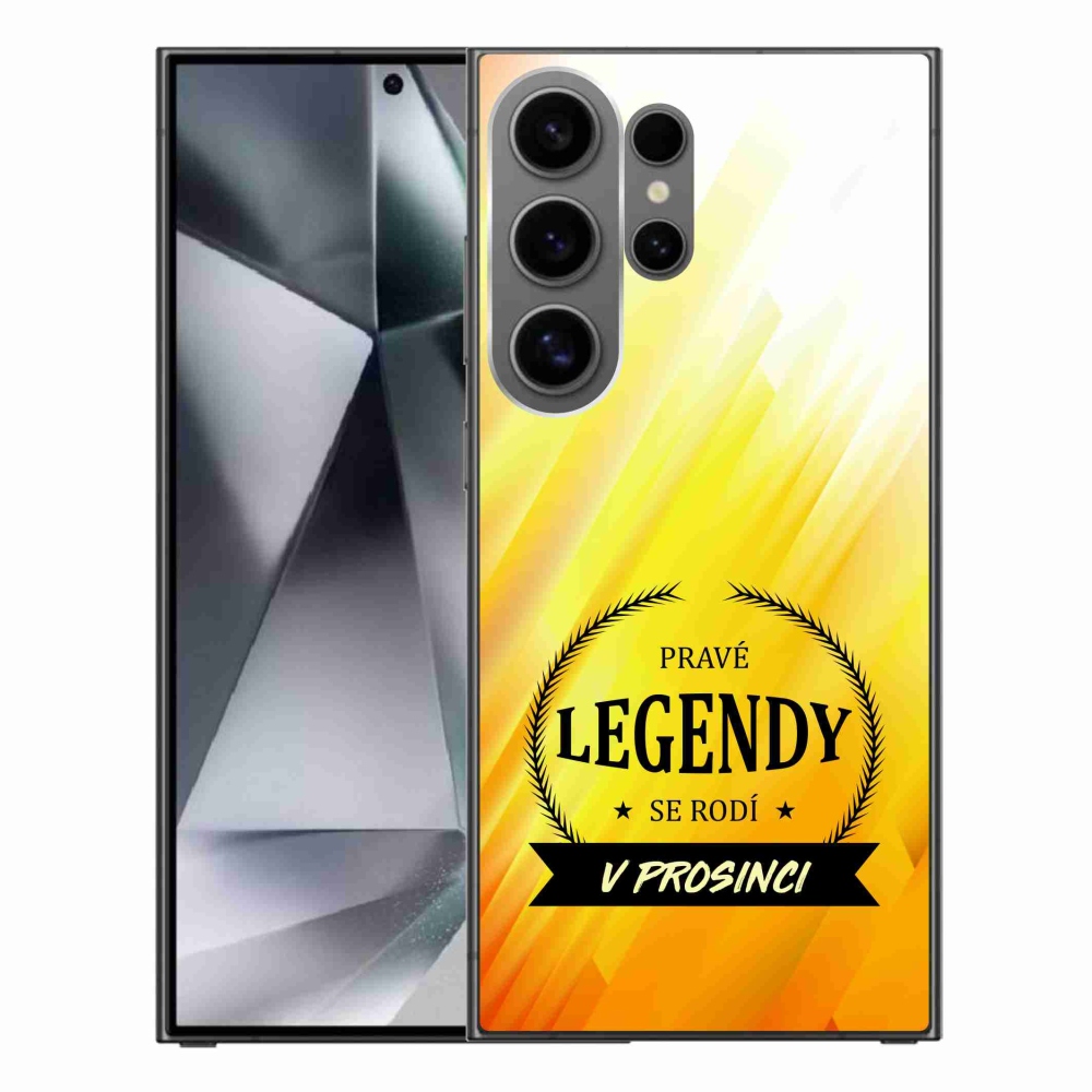 Gelový kryt mmCase na Samsung Galaxy S24 Ultra - legendy v prosinci žluté pozadí