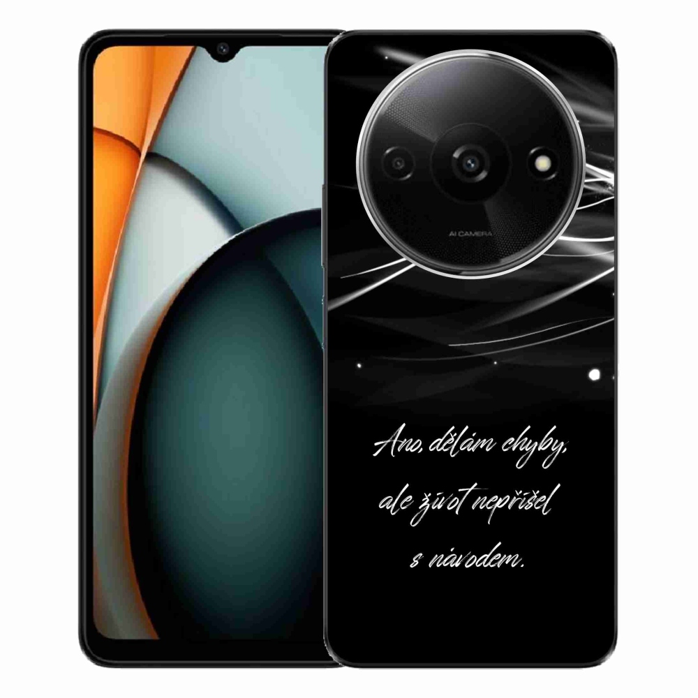 Gelový kryt mmCase na Xiaomi Redmi A3  - citát černé pozadí
