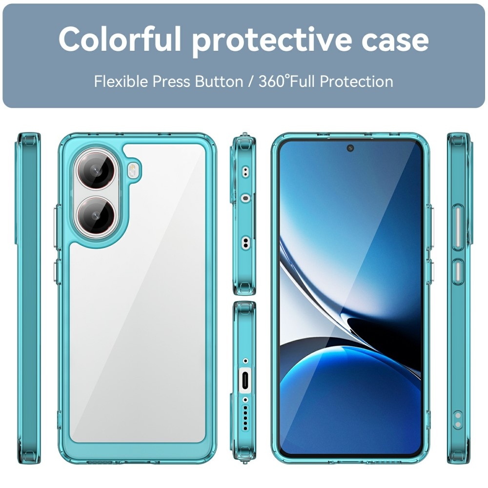 Gelový obal s pevnými zády na Xiaomi Poco X7 Pro 5G - světlemodrý