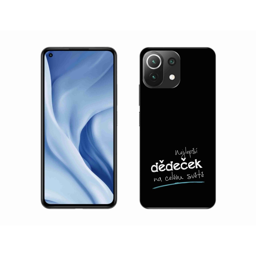 Gelový kryt mmCase na Xiaomi 11 Lite 5G NE - nejlepší dědeček 3 černé pozadí