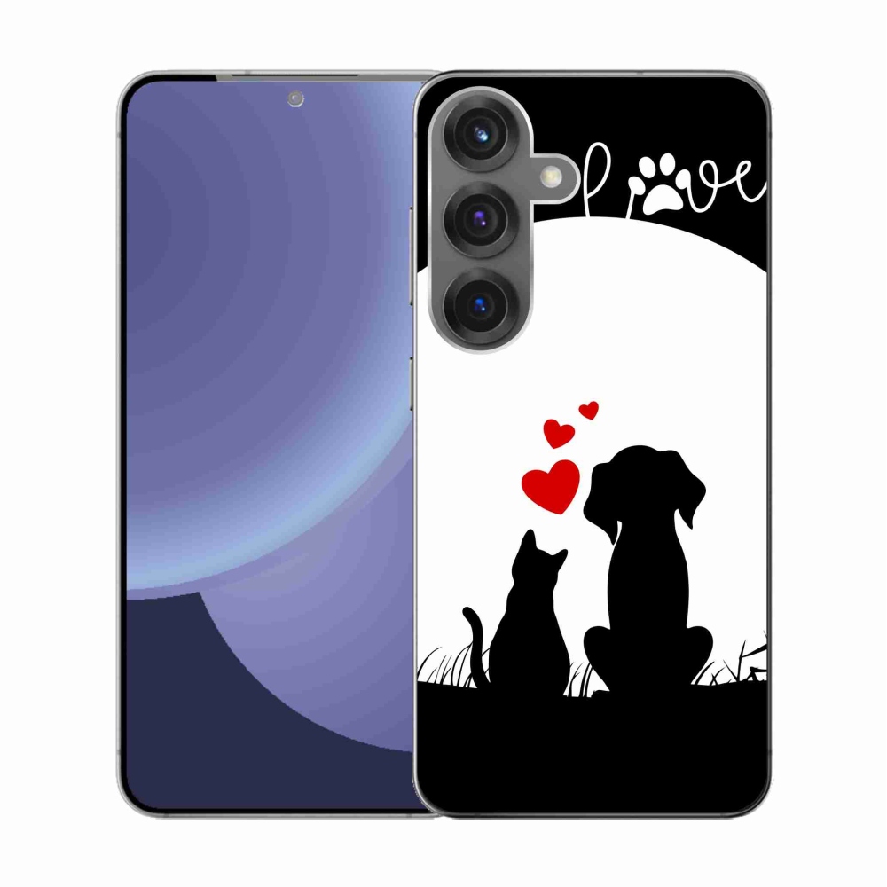Gelový kryt mmCase na Samsung Galaxy S25 - zvířecí láska