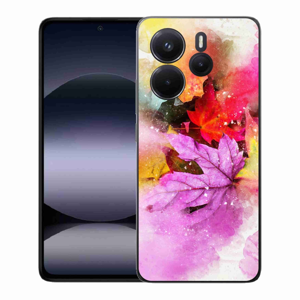 Gelový kryt mmCase na Xiaomi Redmi Note 14 - barevné listy