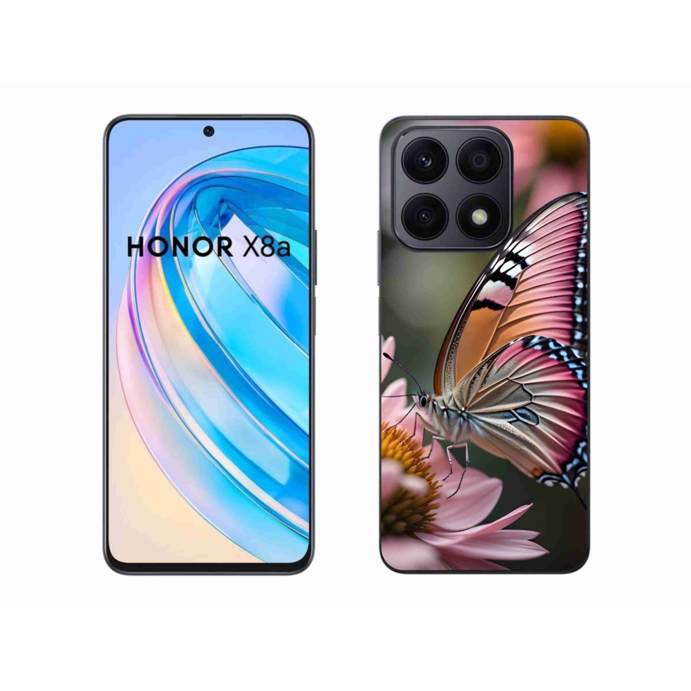 Gelový kryt mmCase na Honor X8a - barevný motýl