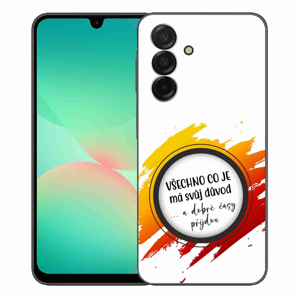 Gelový kryt mmCase na Samsung Galaxy A26 5G - citát 3 bílé pozadí