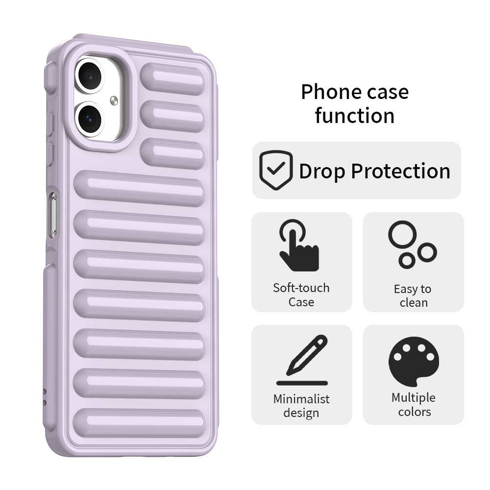 Stripe odolný kryt na Samsung Galaxy A06 4G - fialový