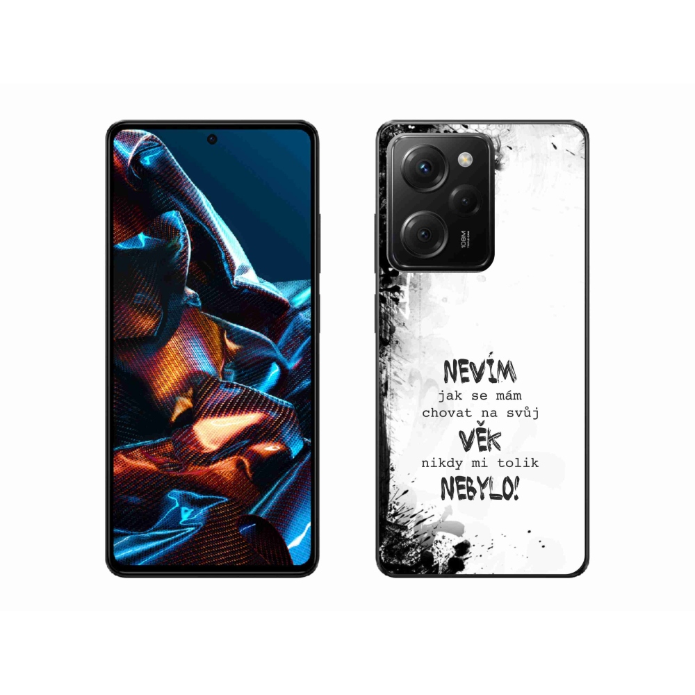 Gelový kryt mmCase na Xiaomi Poco X5 Pro 5G - vtipný text 14 bílé pozadí