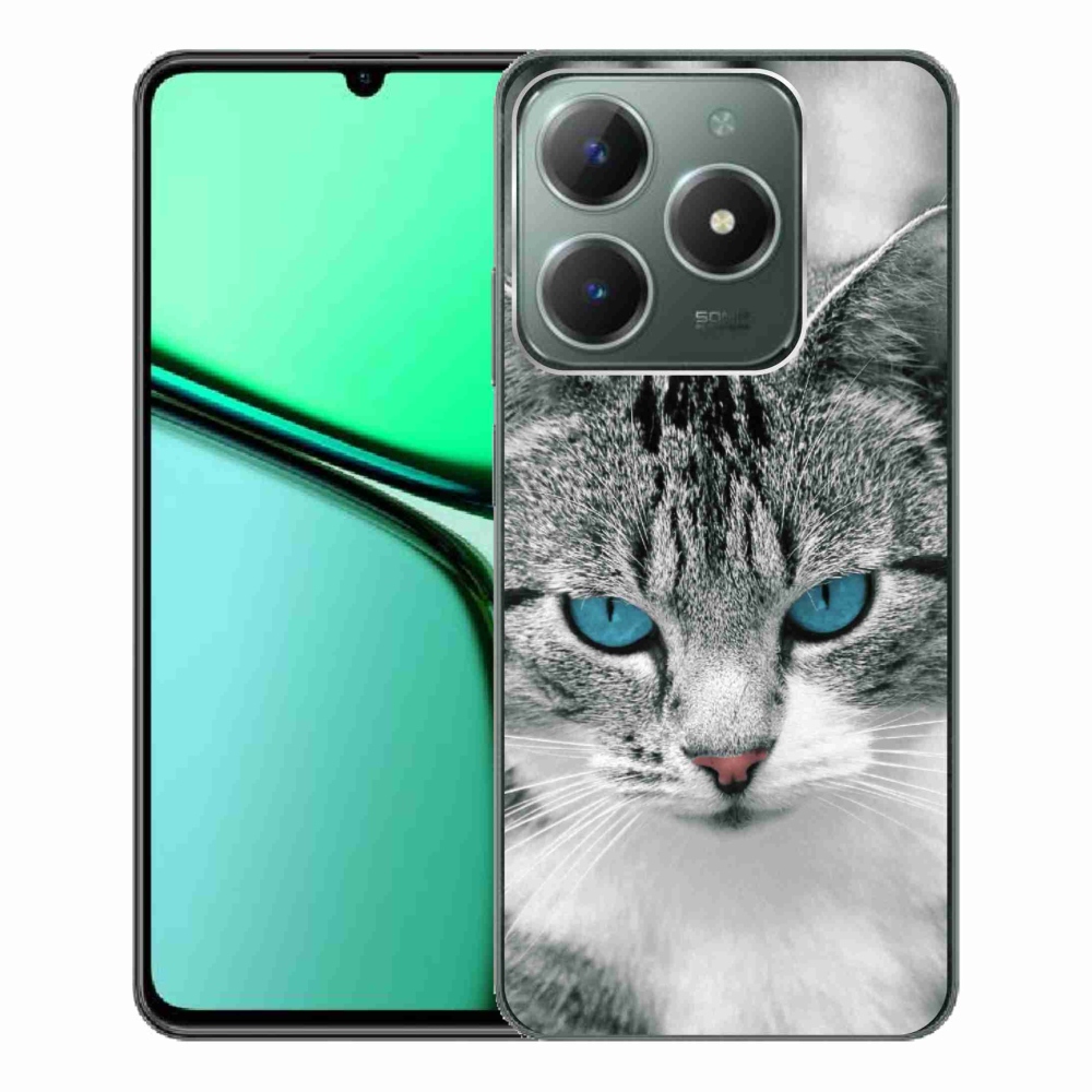 Gelový kryt mmCase na Realme C61 - kočičí pohled 1