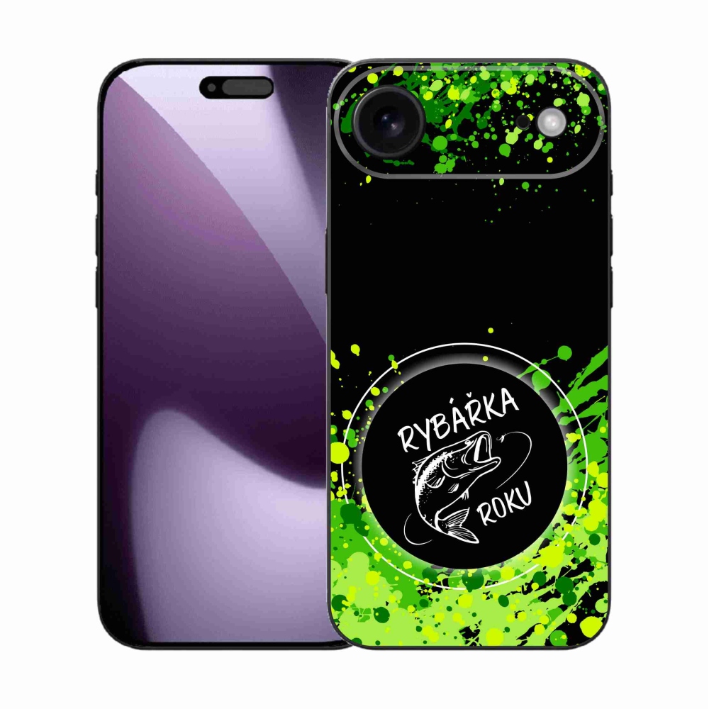 Gelový kryt mmCase na iPhone 17 Air - rybářka roku černé pozadí
