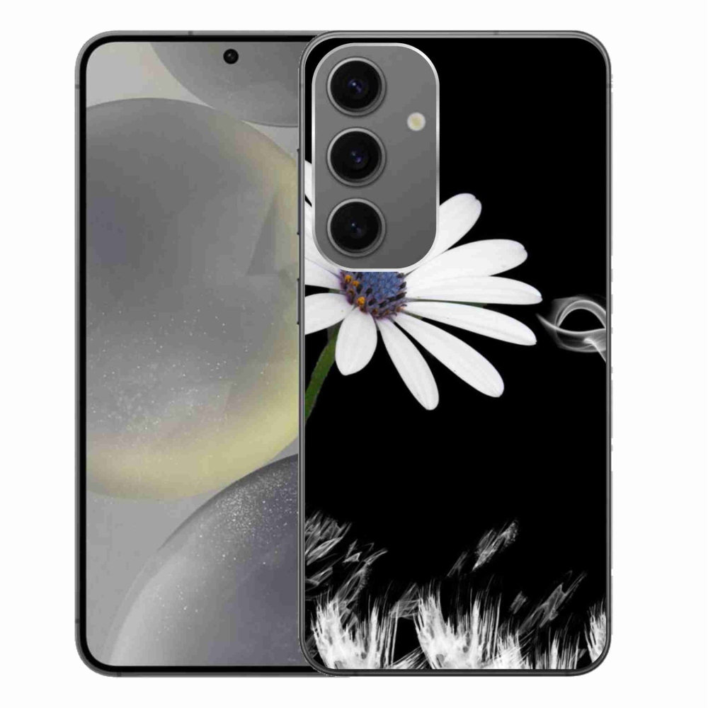 Gelový kryt mmCase na Samsung Galaxy S24+ - bílá květina