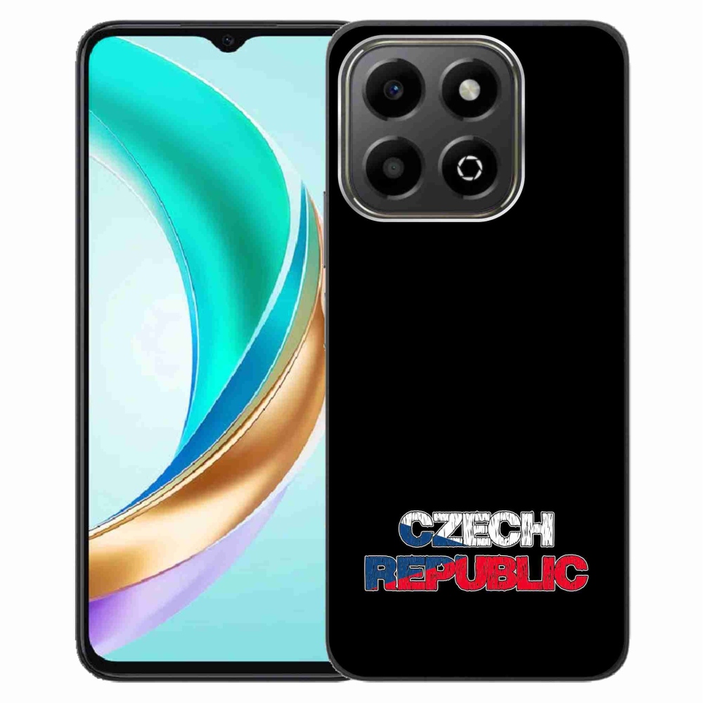 Gelový kryt mmCase na Honor X6b - Czech Republic černé pozadí