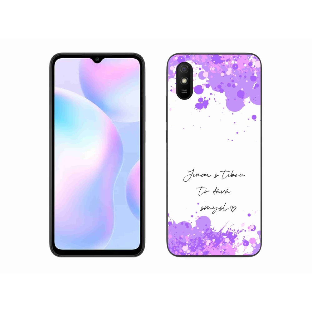 Gelový kryt mmCase na Xiaomi Redmi 9AT - zamilovaný text bílé pozadí