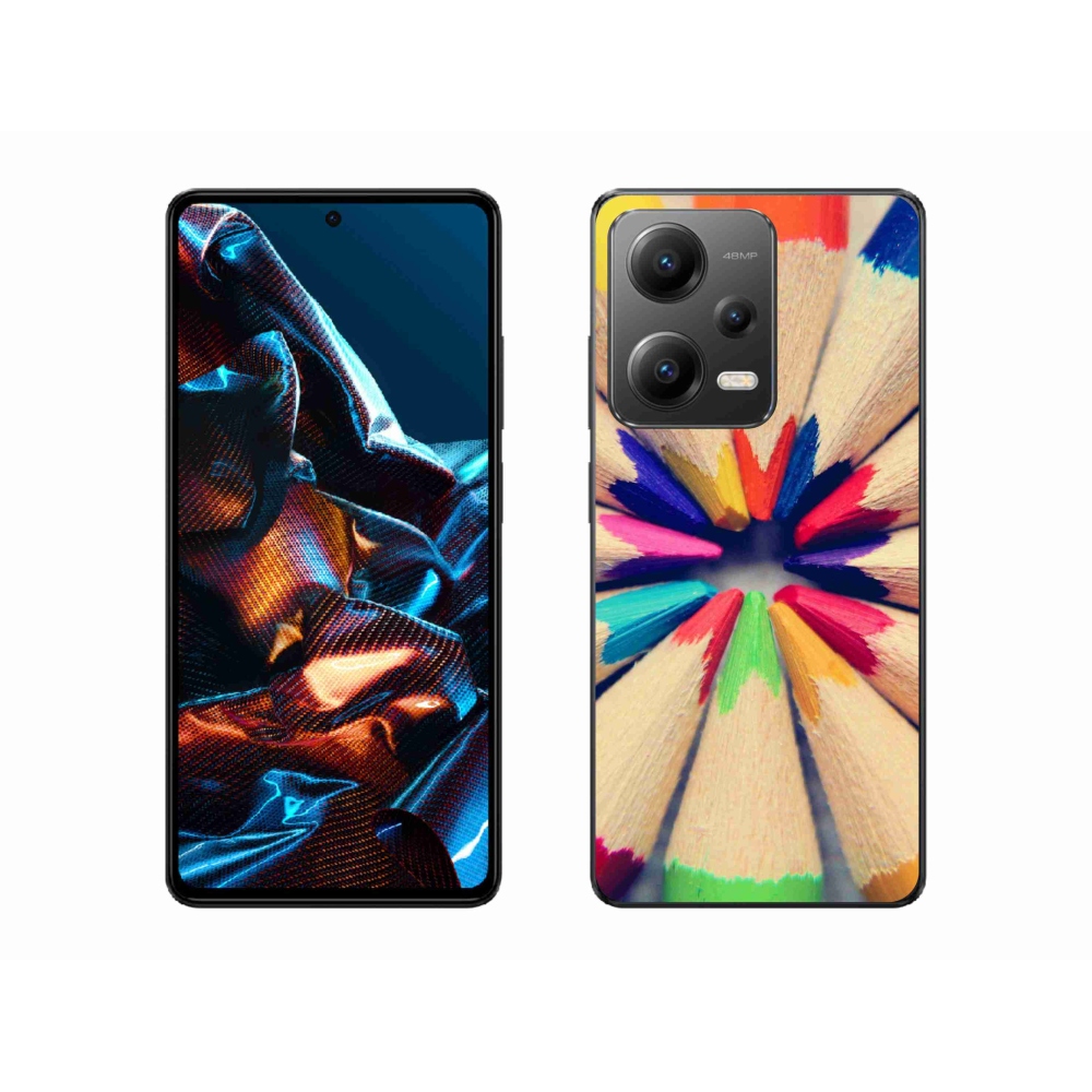Gelový kryt mmCase na mobil Xiaomi Redmi Note 12 Pro 5G - pastelky
