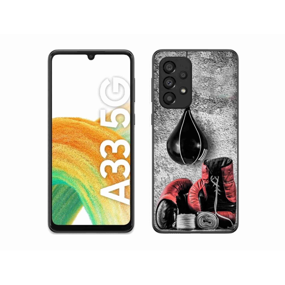 Gelový kryt mmCase na Samsung Galaxy A33 5G - boxovací pytel a rukavice