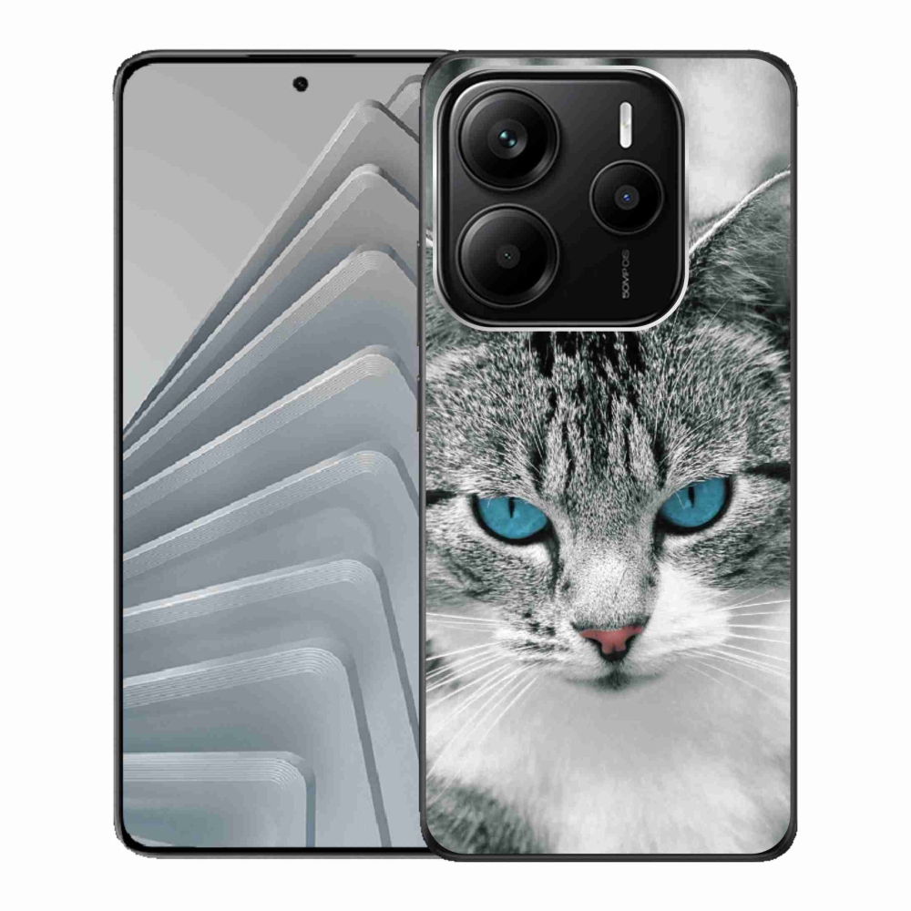 Gelový kryt mmCase na Xiaomi Redmi Note 14 5G - kočičí pohled 1