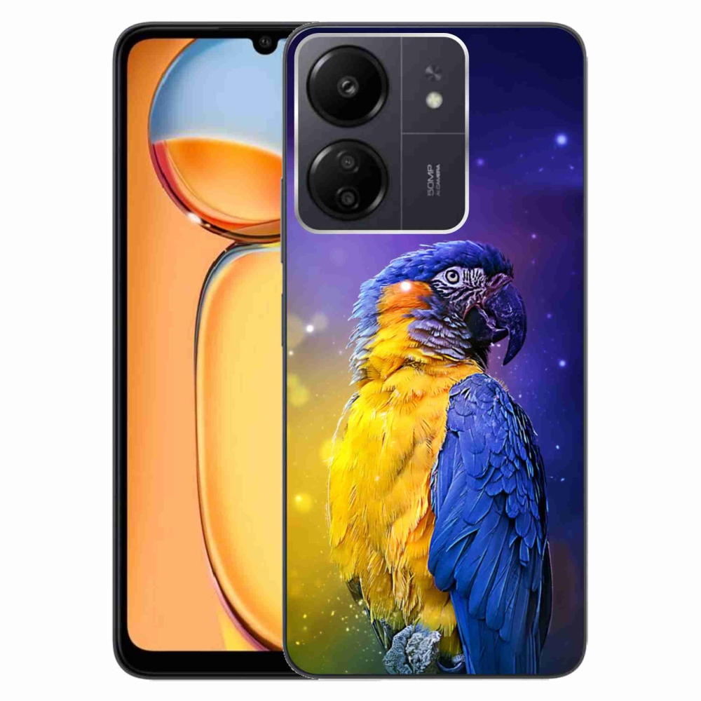 Gelový obal mmCase na Xiaomi Poco C65/Redmi 13C - papoušek ara 1