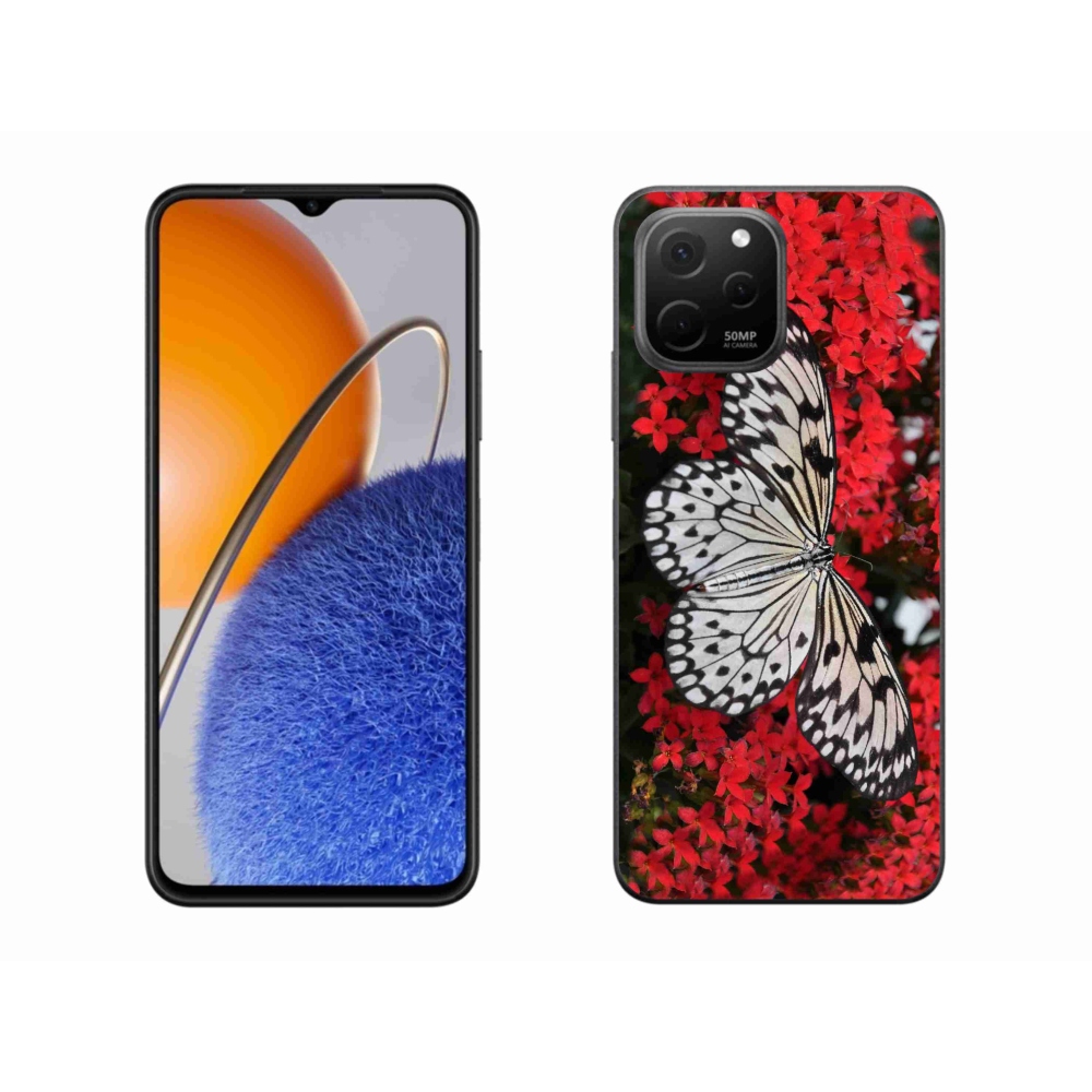 Gelový kryt mmCase na Huawei Nova Y61 - černobílý motýl 1