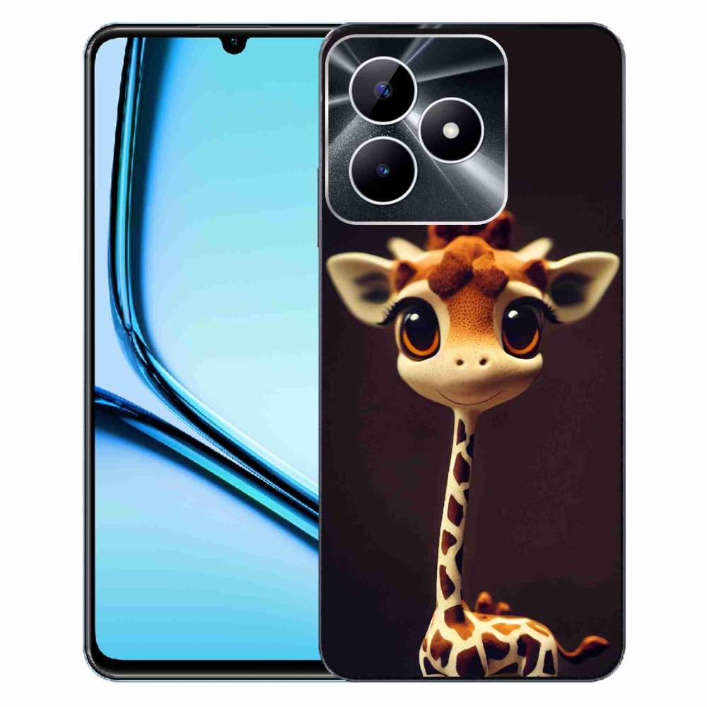 Gelový kryt mmCase na Realme Note 50 - malá žirafa