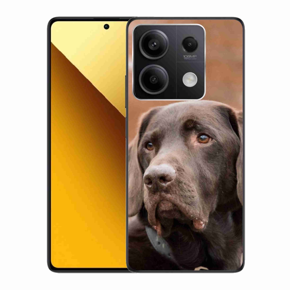Gelový obal mmCase na Xiaomi Redmi Note 13 5G - hnědý labrador