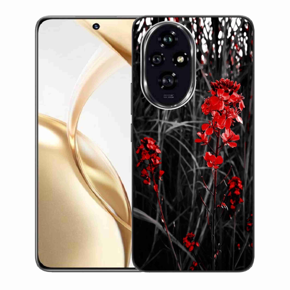 Gelový kryt mmCase na Honor 200 5G - červená rostlina