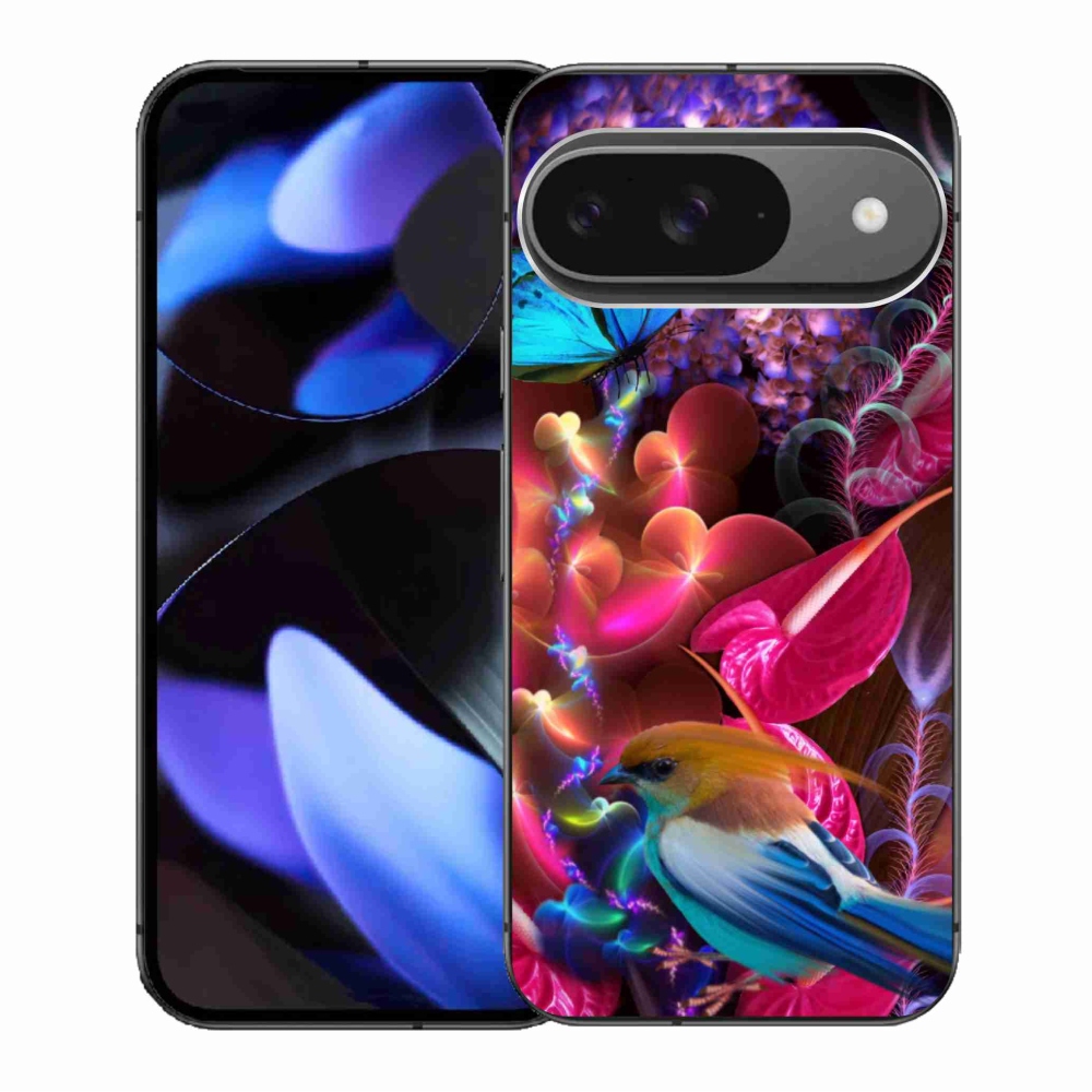 Gelový kryt mmCase na Google Pixel 9/9 Pro - barevné květiny