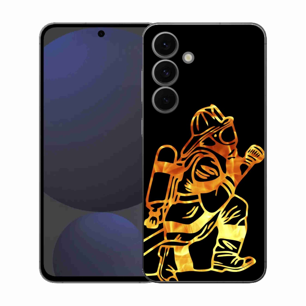 Gelový kryt mmCase na Samsung Galaxy S25 FE - hasič 1