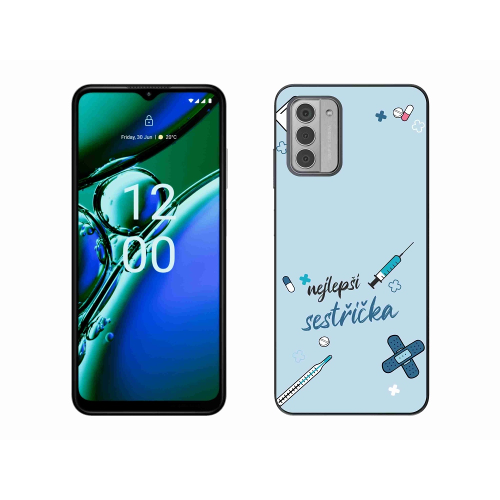 Gelový kryt mmCase na Nokia G42 - nejlepší sestřička modré pozadí