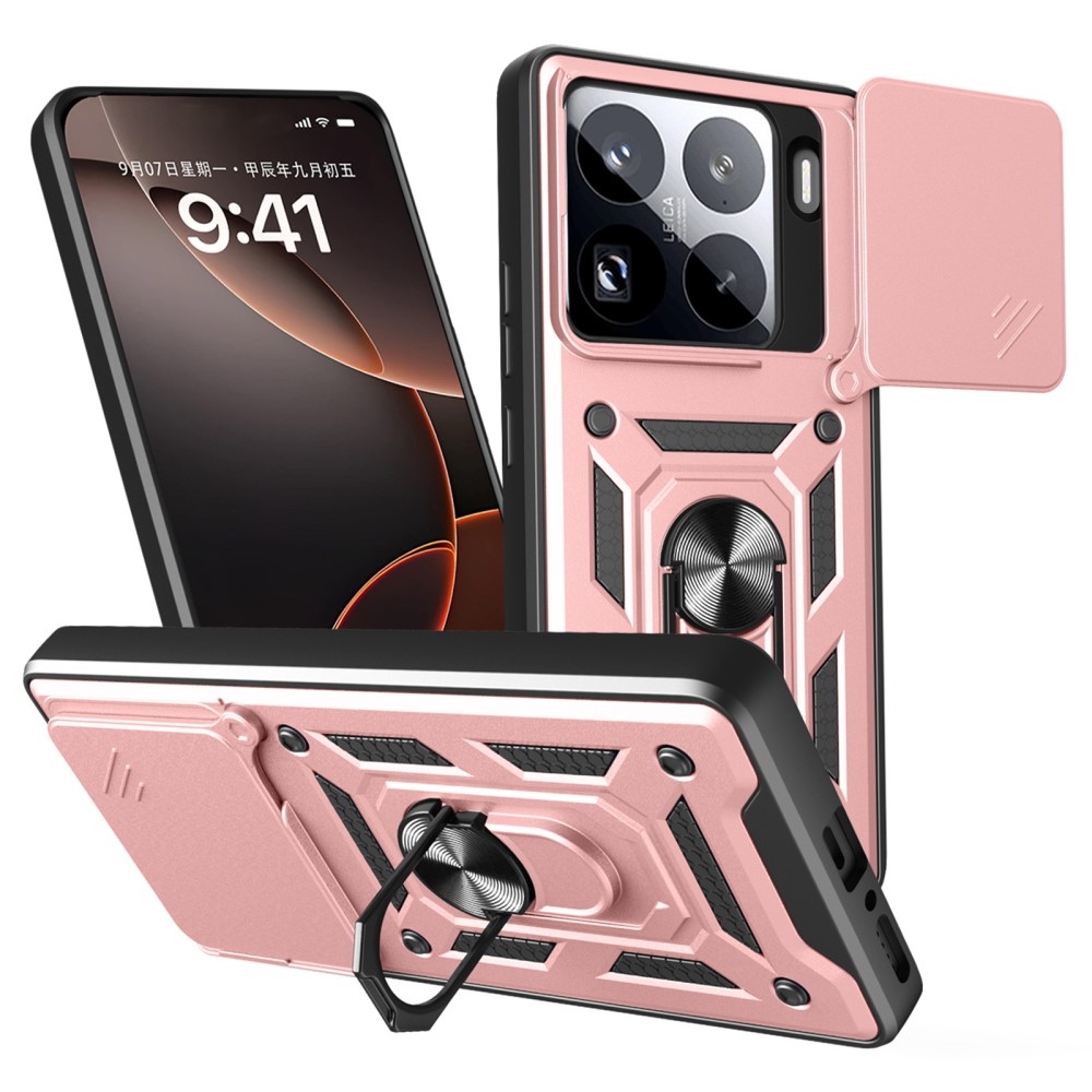 Slide odolný kryt na Xiaomi 15 Pro - růžovozlatý