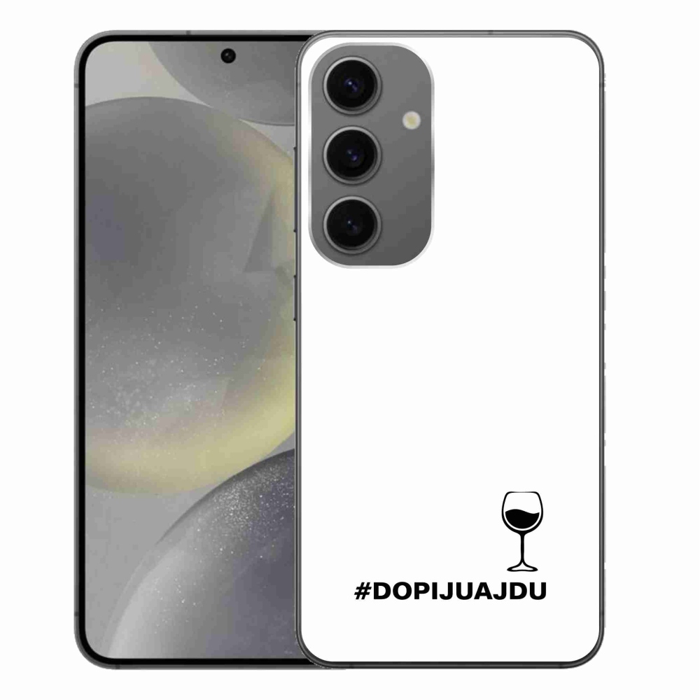 Gelový kryt mmCase na Samsung Galaxy S24+ - vinný motiv bílé pozadí