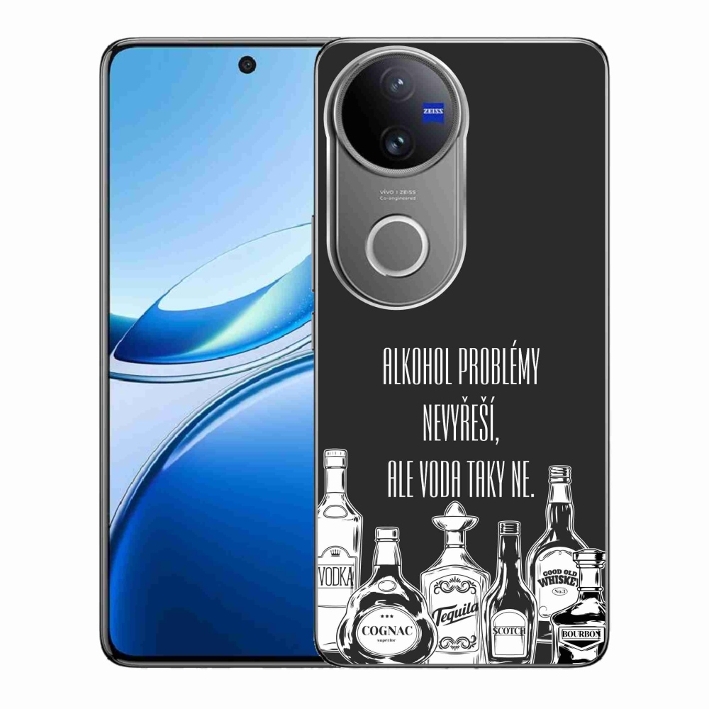 Gelový kryt mmCase na Vivo V50 5G - vtipný text černé pozadí