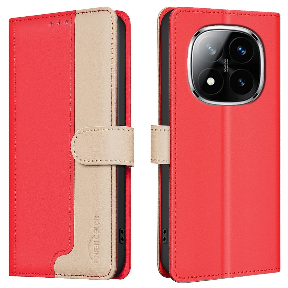 BNF DUO knížkové pouzdro na Xiaomi Redmi Note 14 Pro - červené