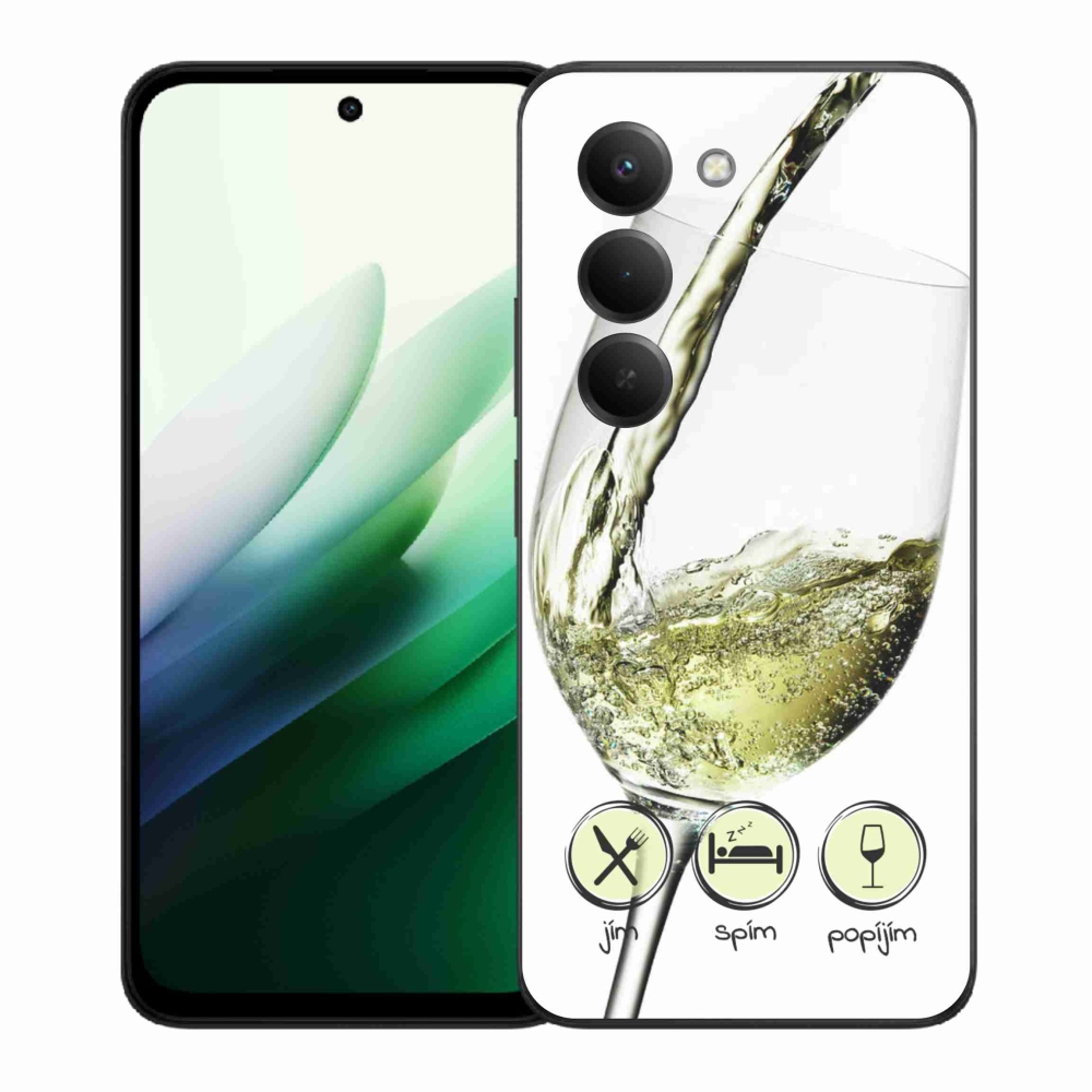 Gelový kryt mmCase na Xiaomi Redmi 15 5G (169mm) - sklenička vína bílé
