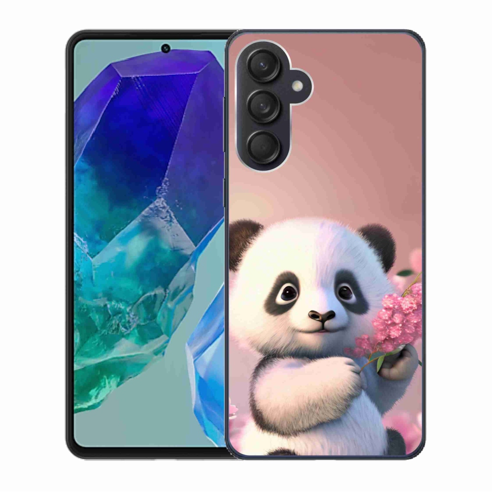 Gelový kryt mmCase na Samsung Galaxy M55 5G - roztomilá panda