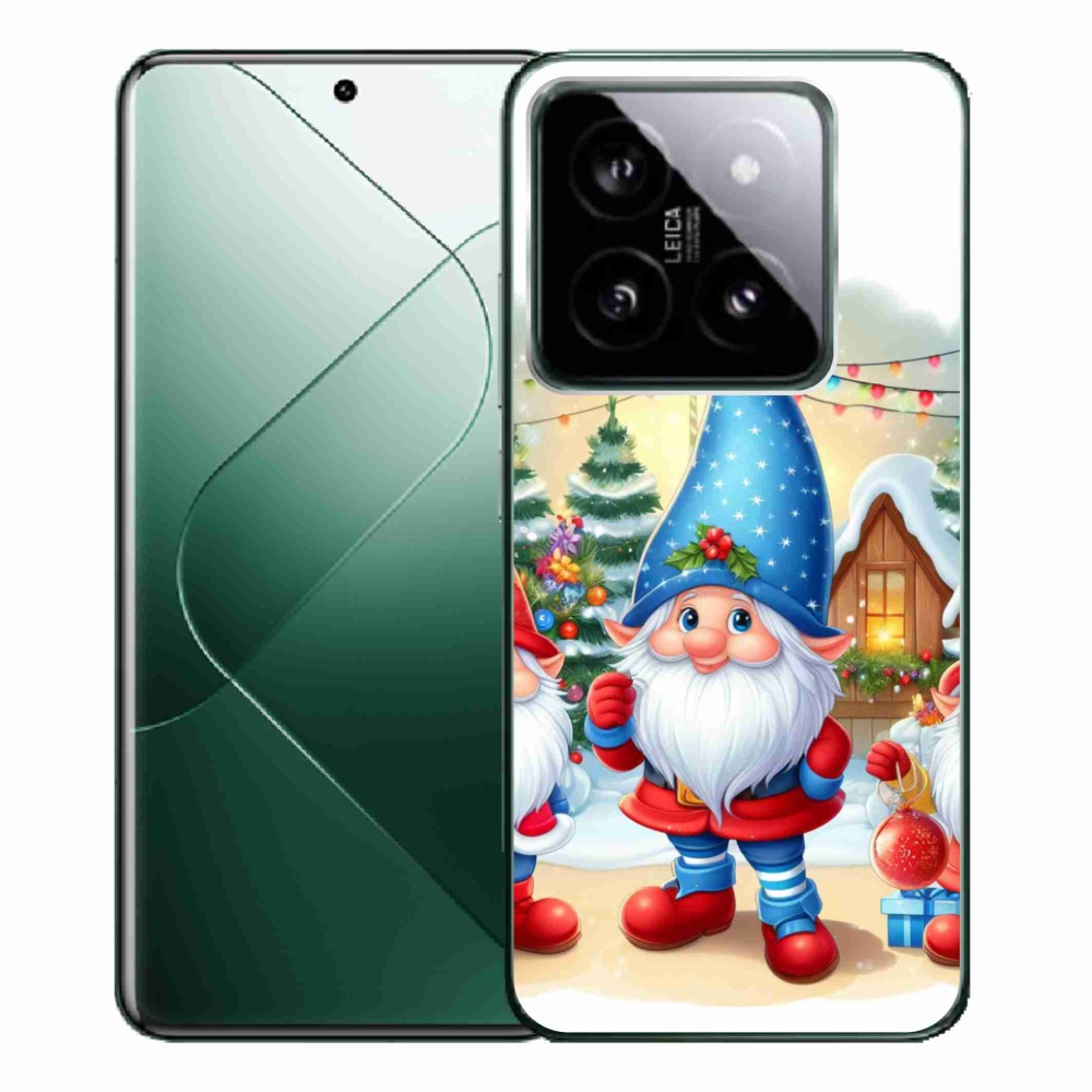 Gelový kryt mmCase na Xiaomi 14 Pro - vánoční skřítci
