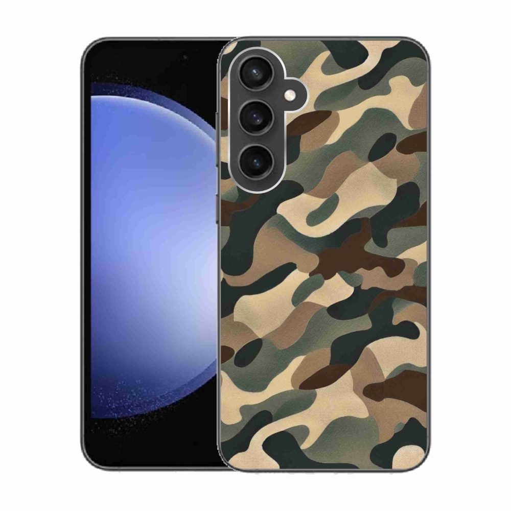 Gelový kryt mmCase na Samsung Galaxy S23 FE - maskáčový vzor 11